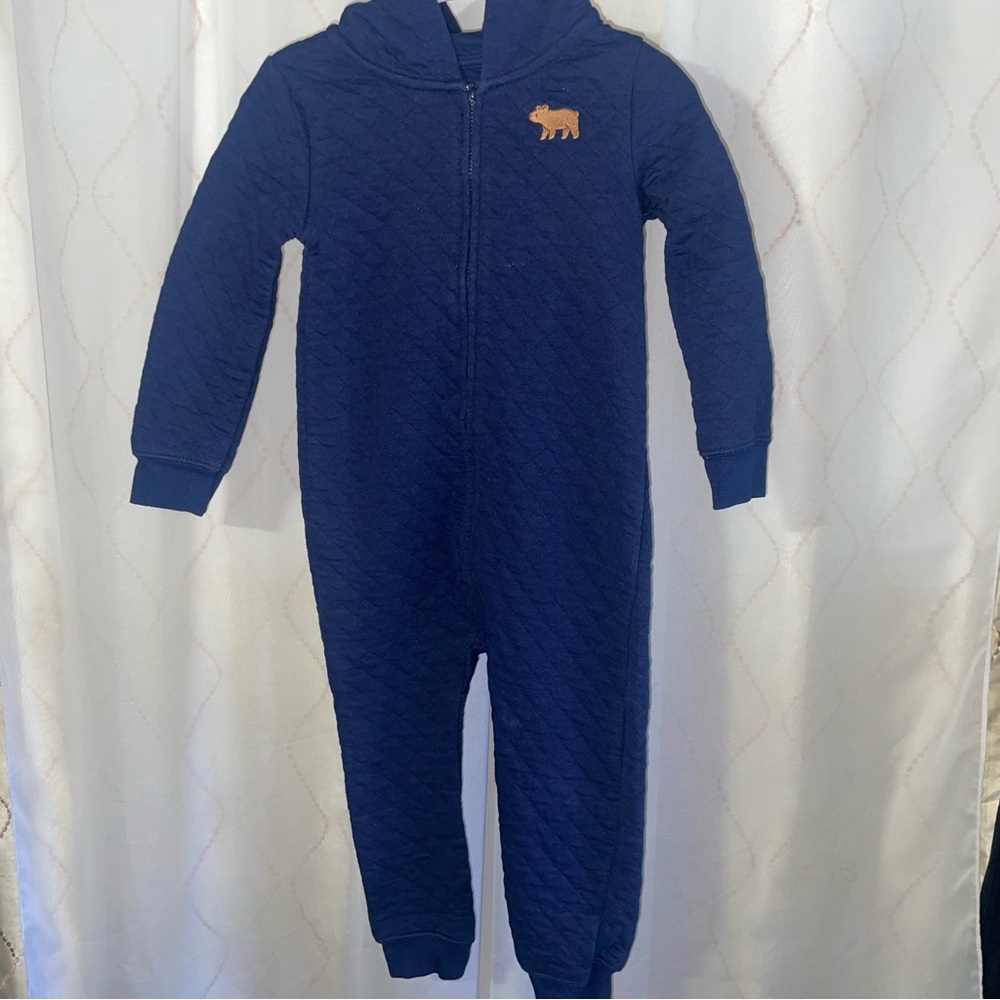 Carter’s Navy Blue Body Length Long Sleeve Zippered Onsie Sz 24months
